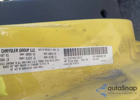 2012 Fiat 500 Pop from USA, damaged, VIN 3C3CFFAR5CT355172